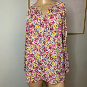 LOFT Flower Pattern Blouse
